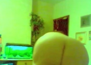 Hidden web camera clip with my obese spouse making the bed